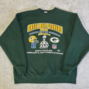 Green Bay Packers 2010 Champions Heavyweight Crewneck Sweatshirt Large